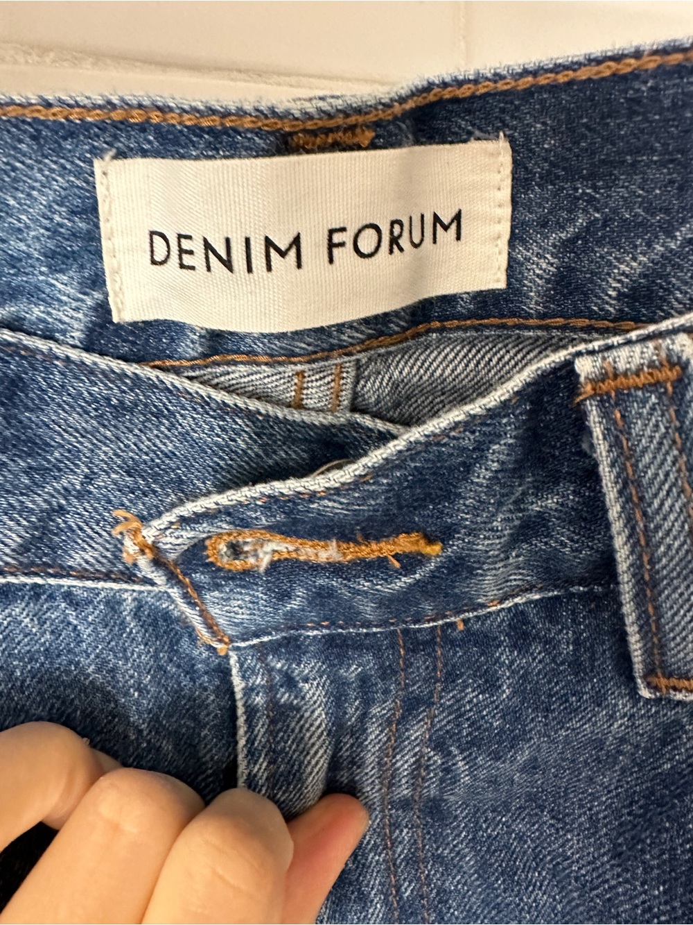 Denim forum Farrah Blue High Rise Wide-Leg Jeans - Picture 2 of 6